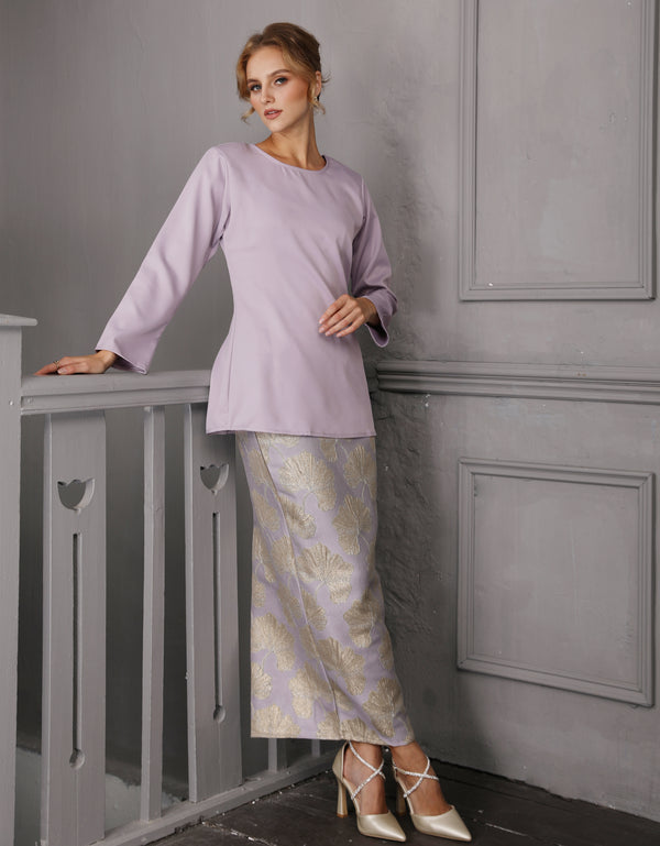 BAJU KURUNG MODEN MINI GEETA (DUSTY LILAC)